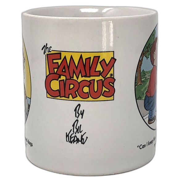 VTG 1983 Family Circus Mug Bill Keane Comics Pet Love Can We Keep Him, Mommy? - Picture 5 of 11